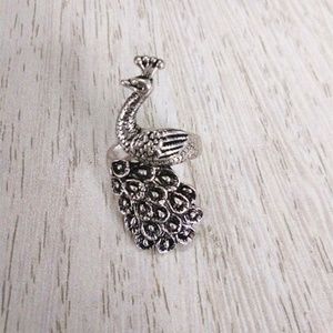 Beautiful Silver Peacock Ring!